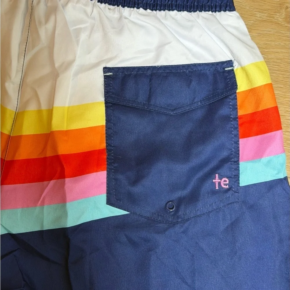 Tipsy Elves Santa Fe Retro Swim Trunks Men’s XL NWT Vintage Stripe Shorts